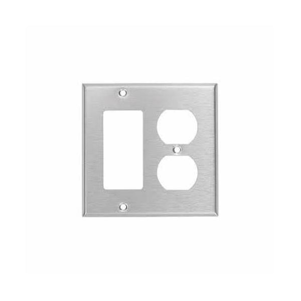 Mulberry Number of Gangs: 2 430 Stainless Steel, Satin Finish 97672 - main